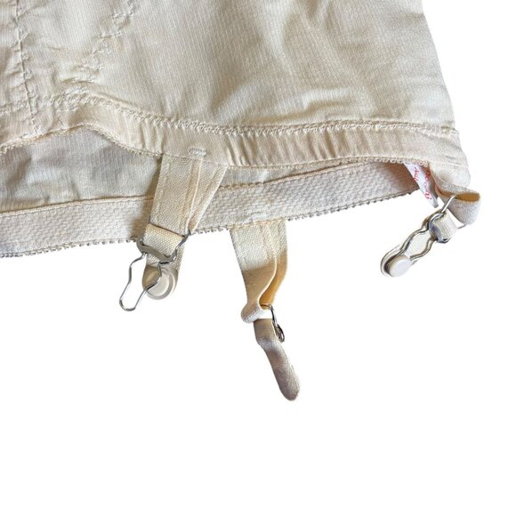 Vintage 50s Young Smoothie Beige Girdle Garters Shapewear Nylon Spandex - Picture 4 of 6